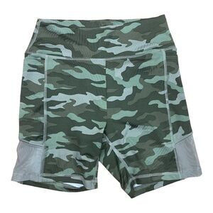 Victoria's Secret Pink Sport high waist biker/running shorts small green camo